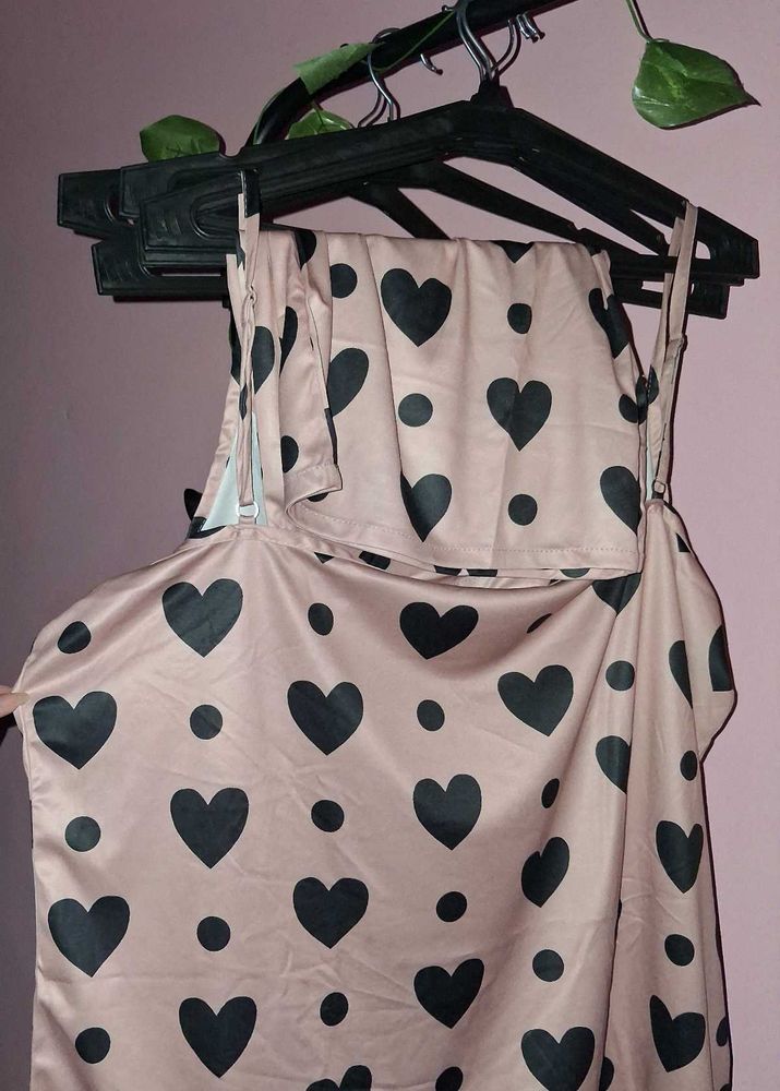 Cute Heart Print Jumpsuit