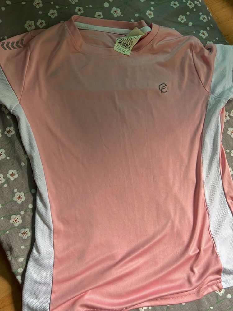 New Pink Athletic T-Shirt