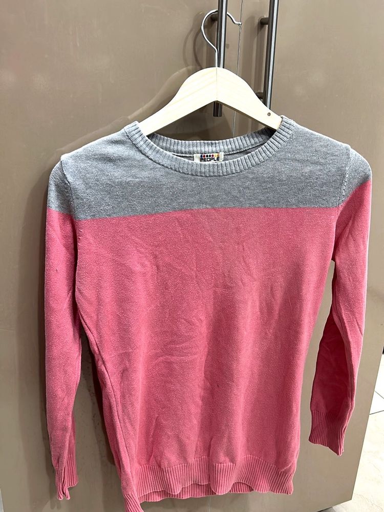 Color Block Pullover Sweater