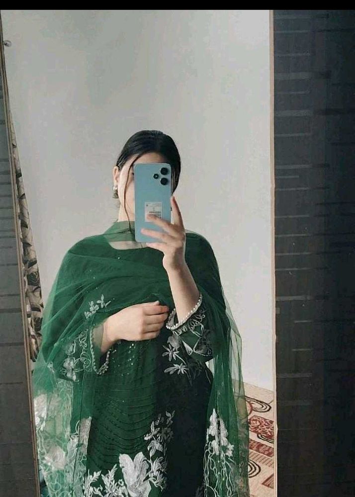 Beautiful Green Kurta Set with Dupatta