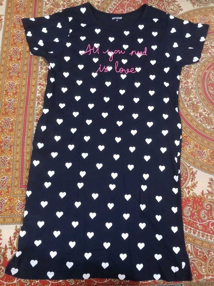 Cute Heart Print one-piece