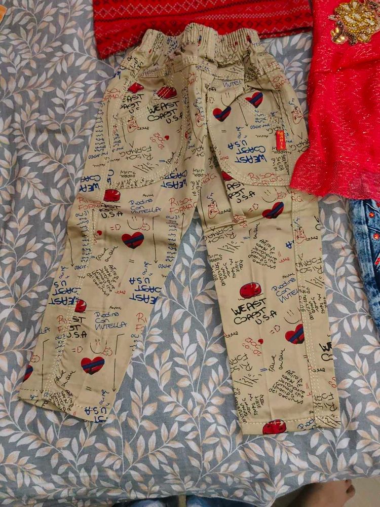 Cute Printed Girls' Pants