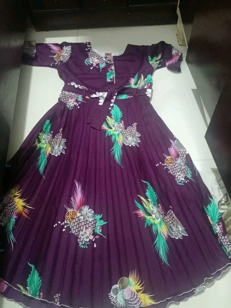 Beautiful Purple Floral Gown