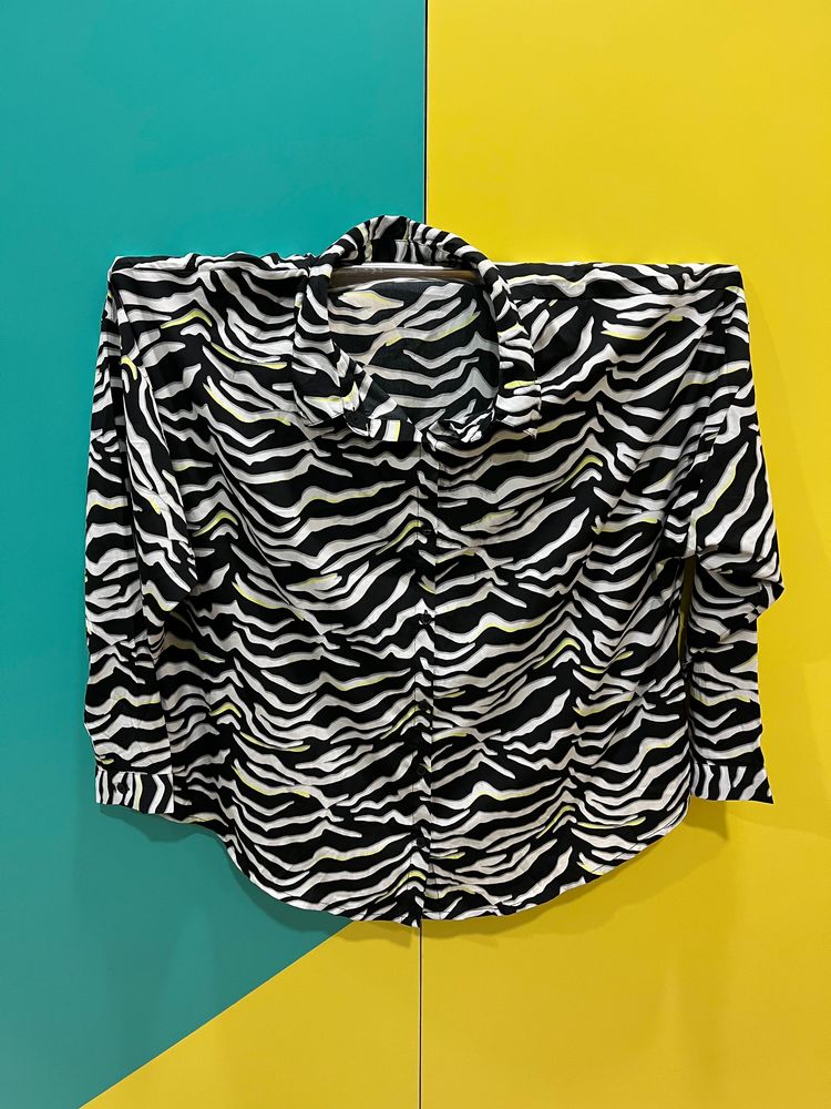 Baggy Style Zebra Print Top Xxl - Xxxl Size