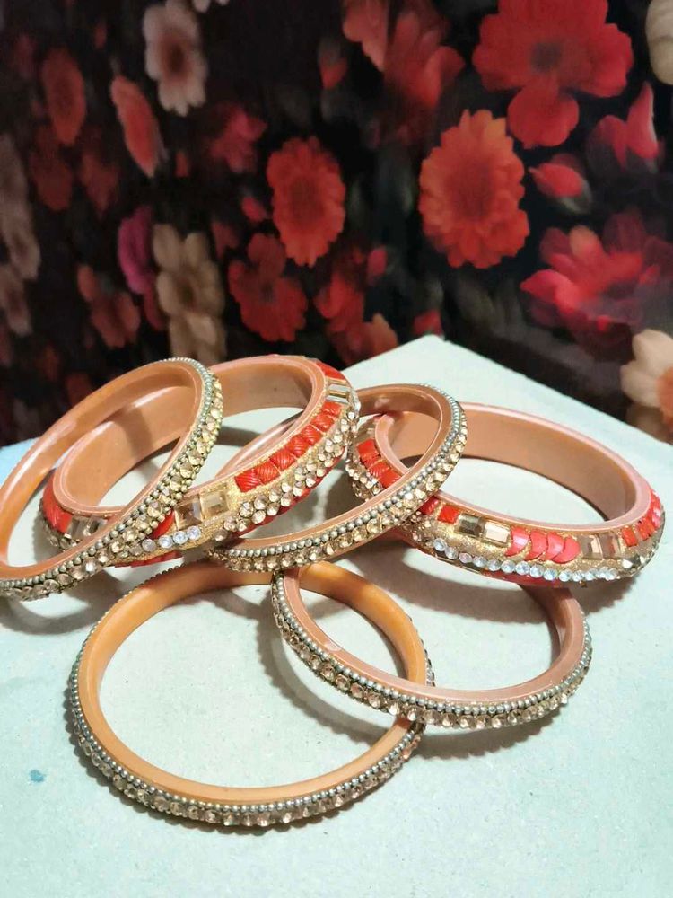 Set of 6 Embellished Bangles