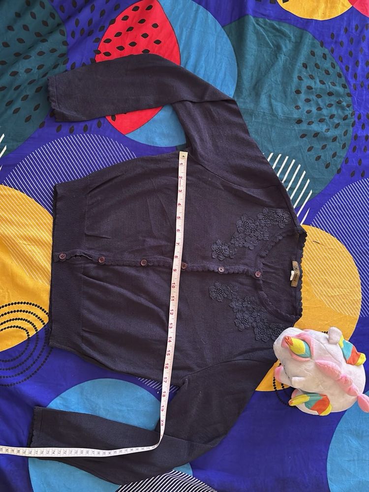 Navy Cardigan aesthetic