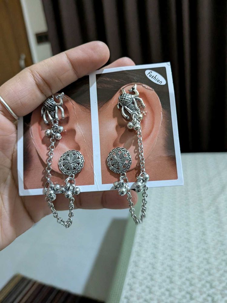 Bohemian Elephant Chain Earrings
