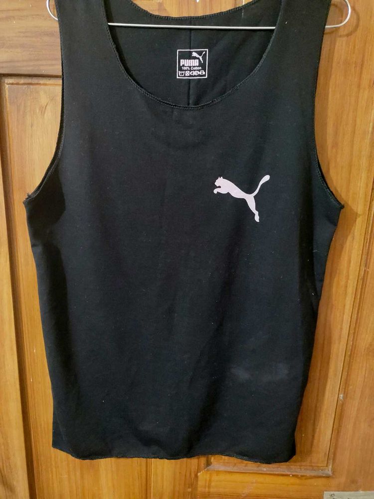 Puma Logo Black Tank Top/ Vest