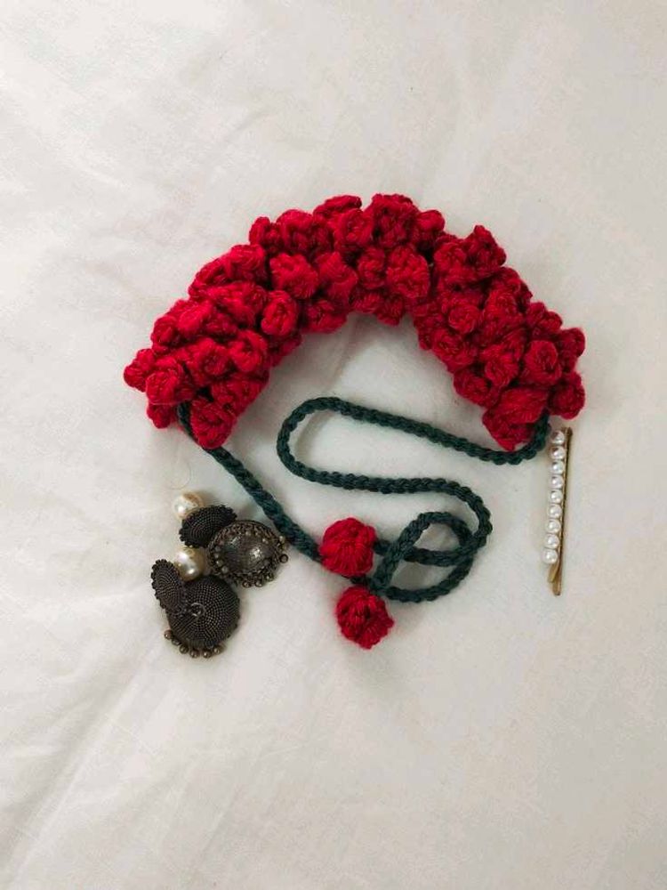 Red Floral Hair Accessory