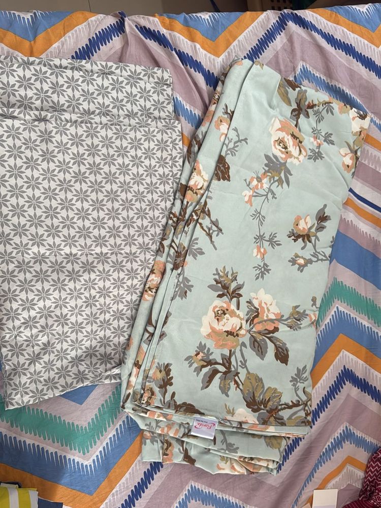Soft Fabric Floral Sheet &amp; Pillow Cover  Set