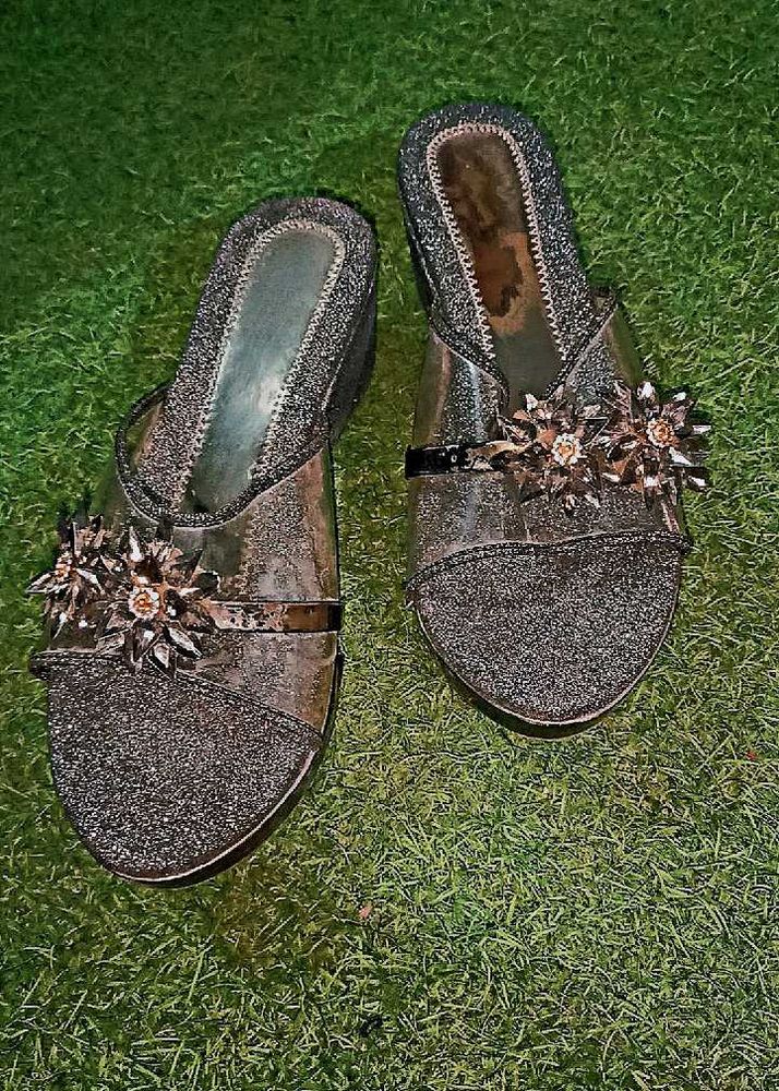 Glittery Sparkle Flower Heels