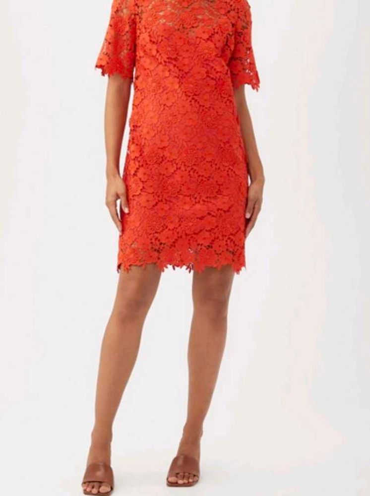 Red Lace Mini Dress