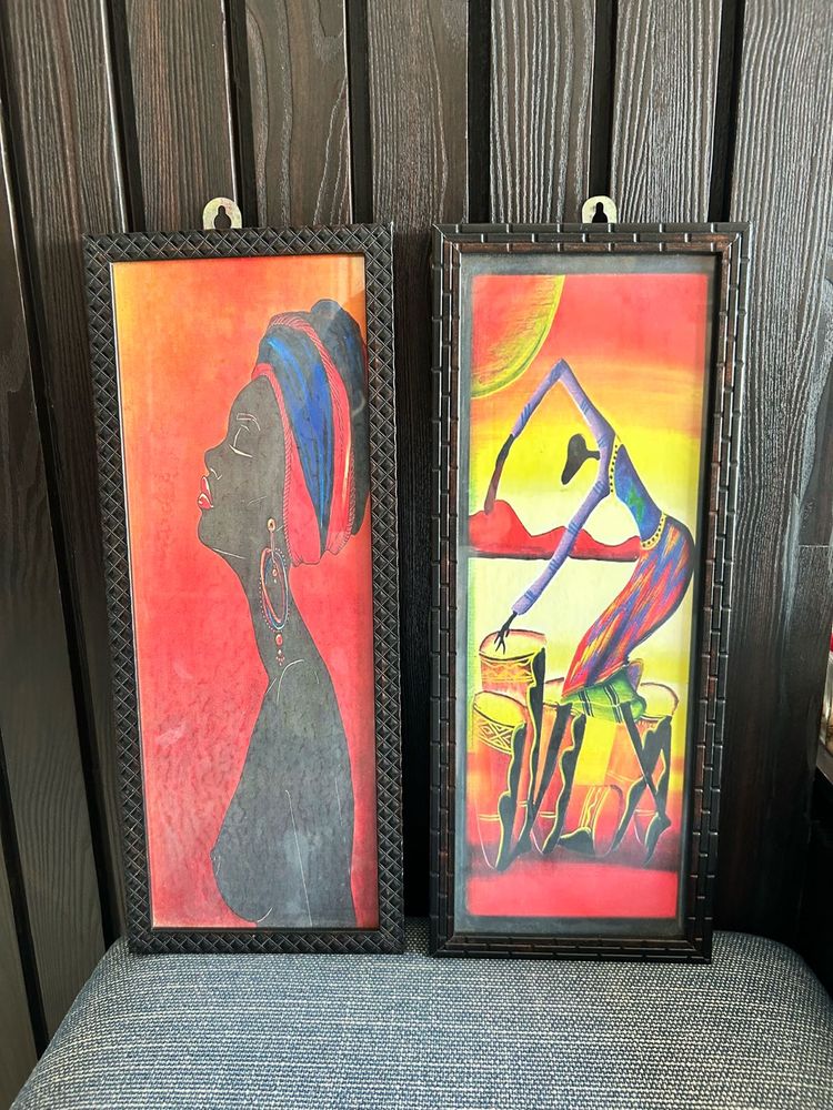 Framed African Art Prints (Set of 2)