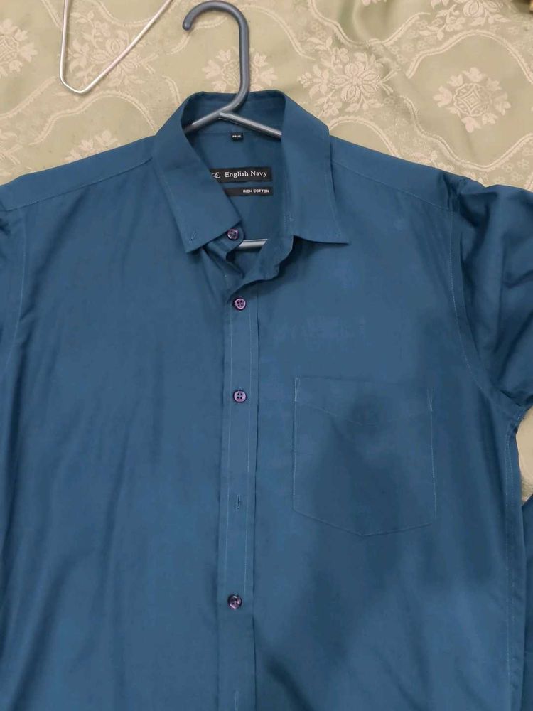 Men's Teal English Navy Shirt