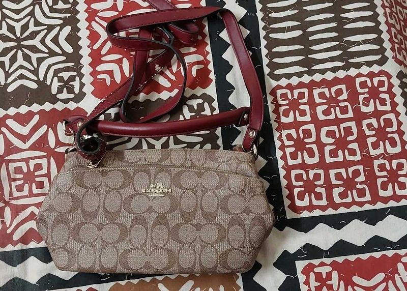 Copy Coach Signature Crossbody Bag