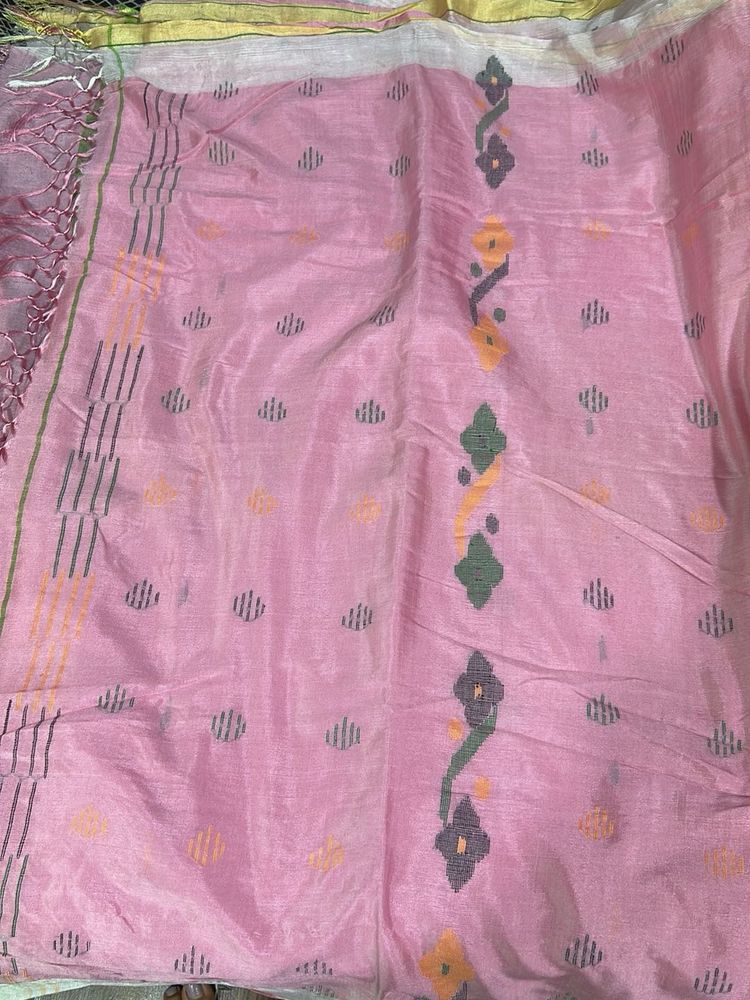 Pink Handloom Saree
