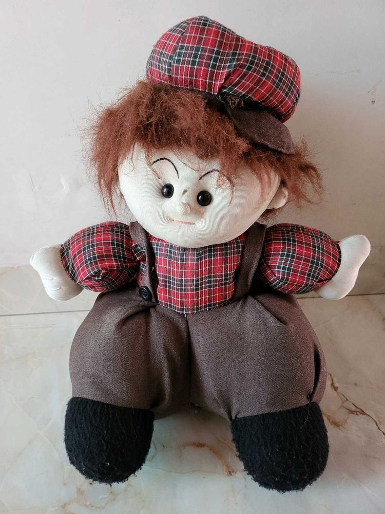 Vintage Plush Boy Doll