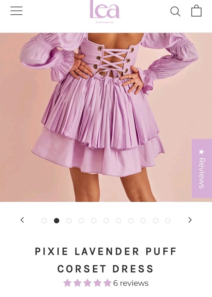 Pixie Lavender Puff Corset Dress