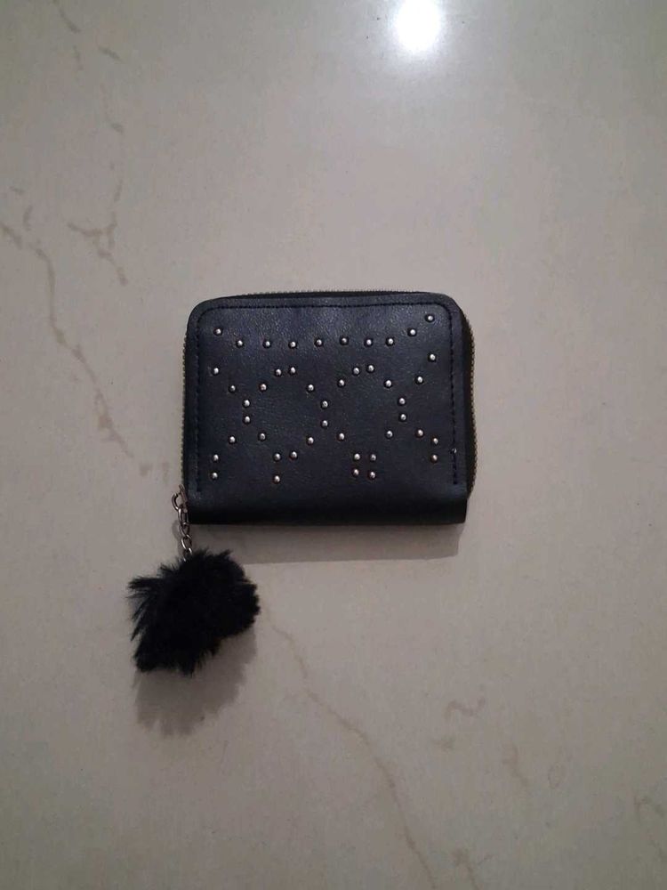 Stylish Black Studded Wallet