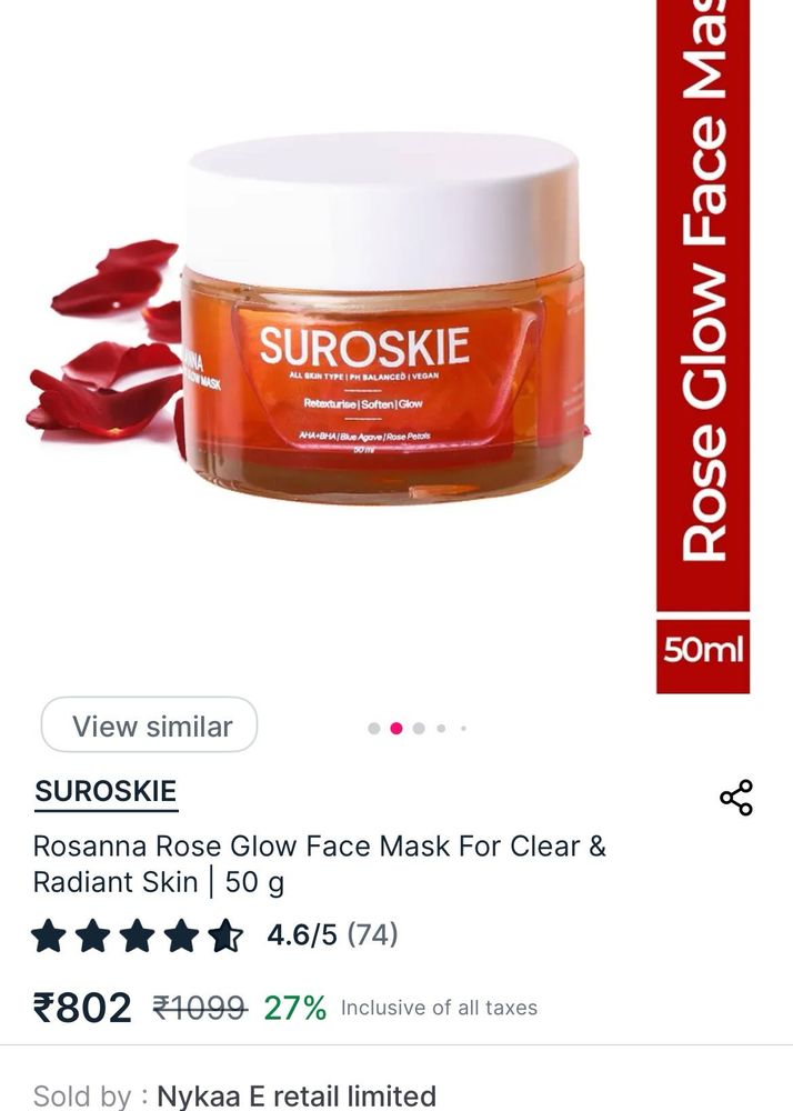 SUROSKIE Rose Glow Face Mask