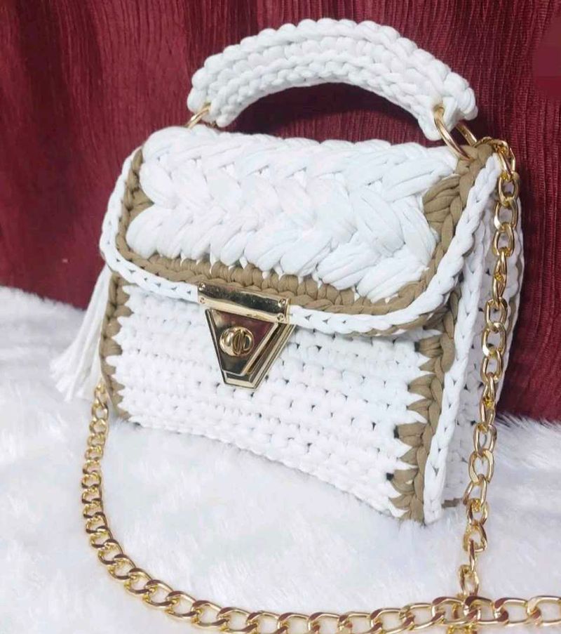 Crochet Handmade Sling Bag For Women And Girls 💫