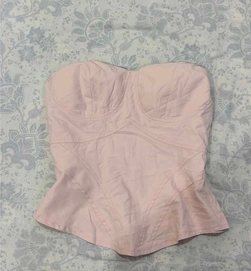 Pink strapless top 💝