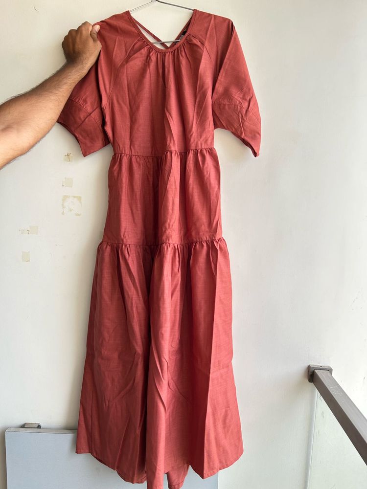 rust dress