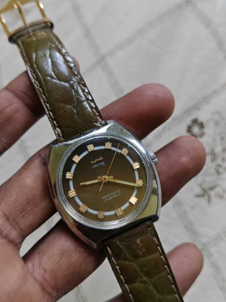 HMT Chirag Watch - Classic Brown Dial