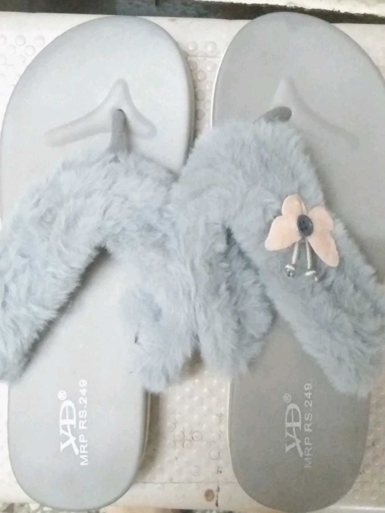 Fluffy Butterfly ⛄ Flip Flops