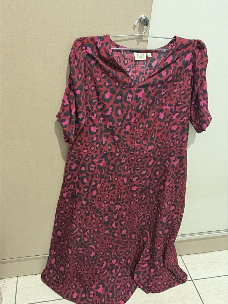 Stylish Leopard Print Midi Dress
