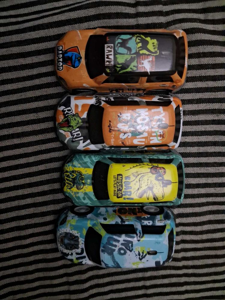 Dinosaur Toy Cars - Set of 4