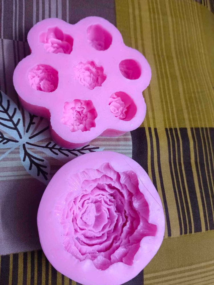 Pink Flower Silicone Molds Set