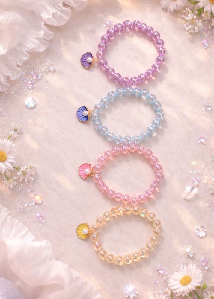 Beaded Bracelets with Shell Charm