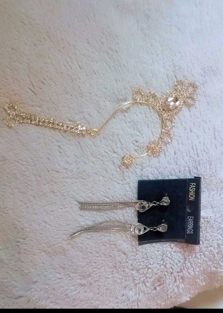 Elegant Dangle Earrings with Rhinestones