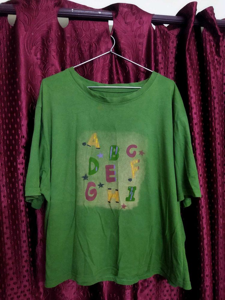 Green ABC Graphic T-Shirt