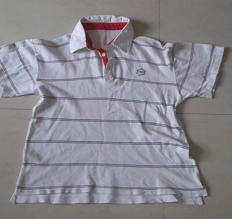 Lotto Striped Polo Shirt for men (Pre-loved)