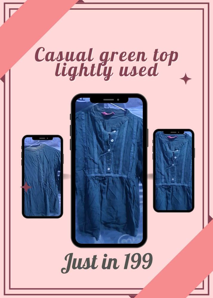 Casual Green Top for Girls | Stylish &amp; Comfortable