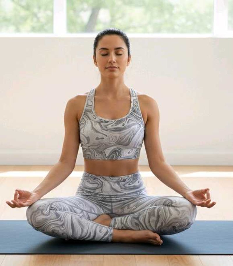 AVIA Gray Marble Racerback Sports Bra