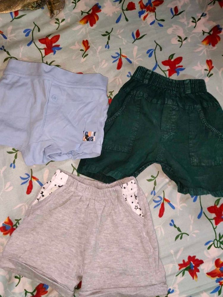 Cute Boys Shorts Bundle - Three Pairs