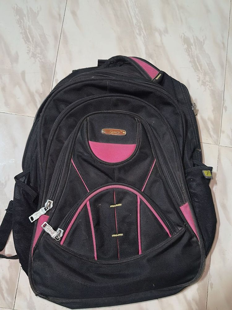 Stylish Black and Pink Backpack