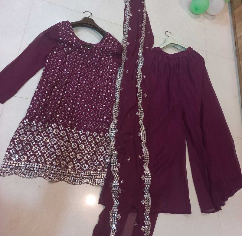 Elegant Purple Salwar Kameez Suit
