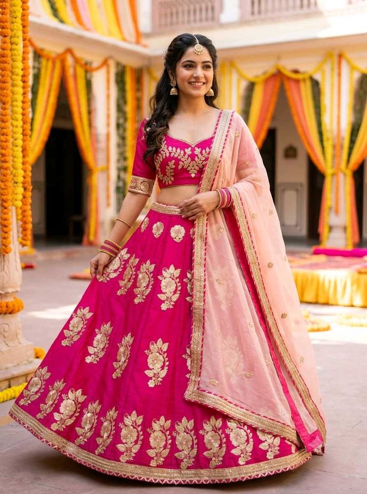 Elegant Pink Lehenga Choli Set