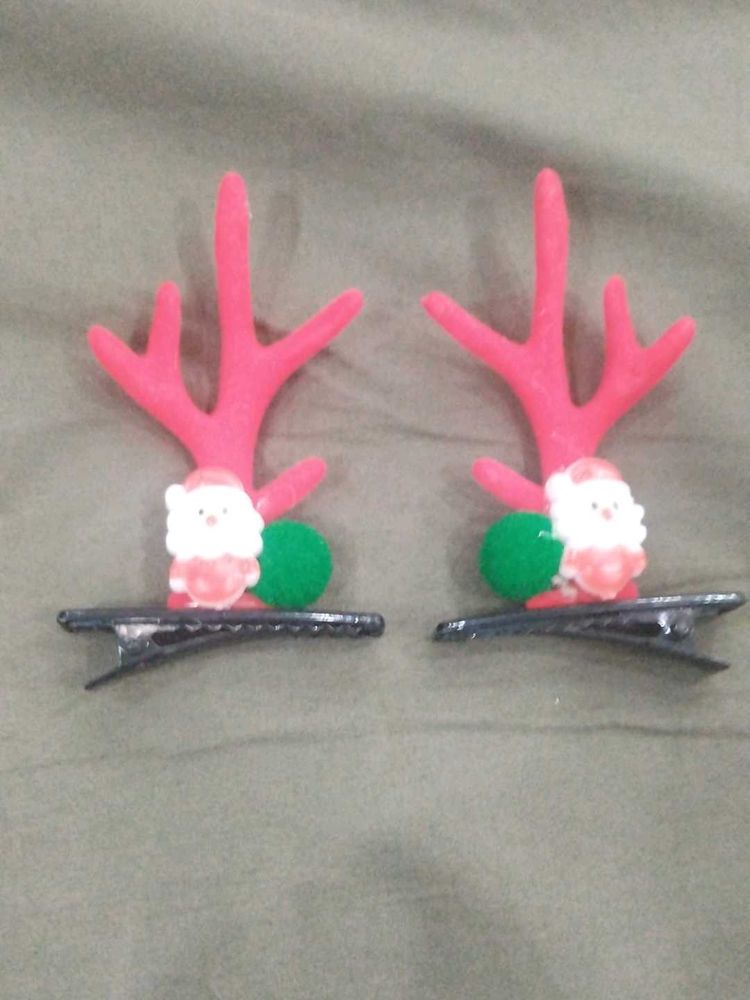 Festive Christmas Hair Clips (Pair)