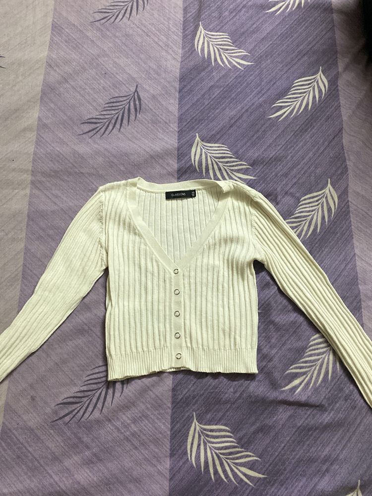 White Crop Top Nice Febric