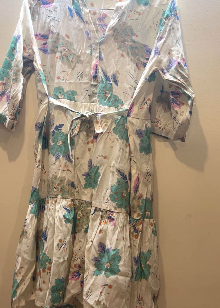 Bohemian Floral Tiered Midi Dress
