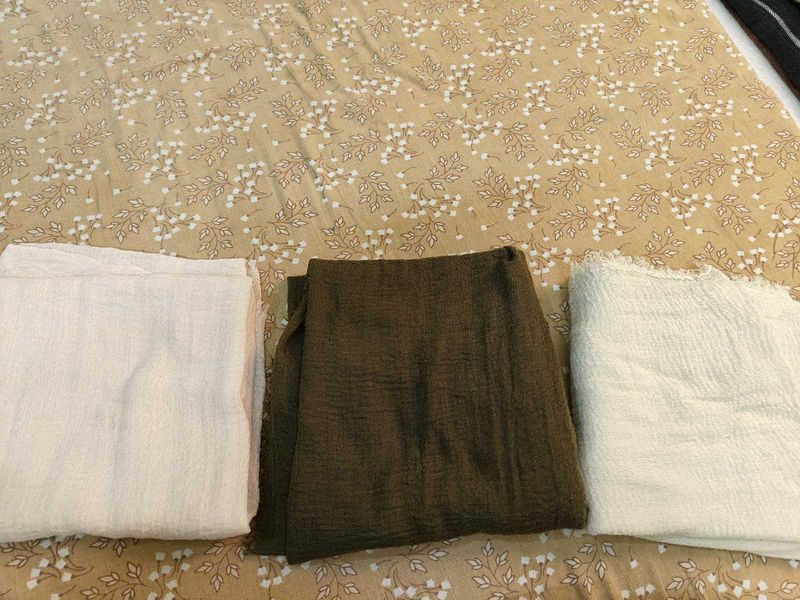 Bundle of 3 Textured Scarves