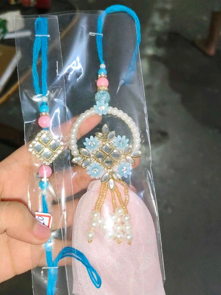 Designer Rakhi with Tassels and Beads