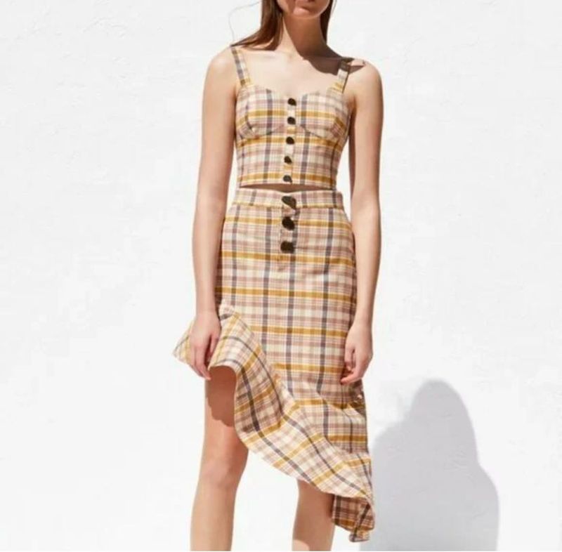 ZARA Plaid Crop Top