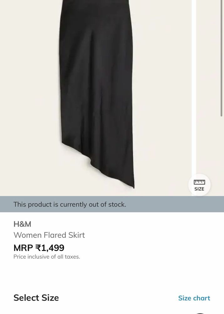 H&amp;M Black Flared Skirt