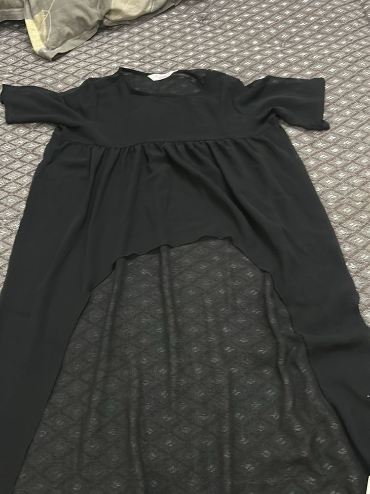 Chic Black Asymmetrical Dress